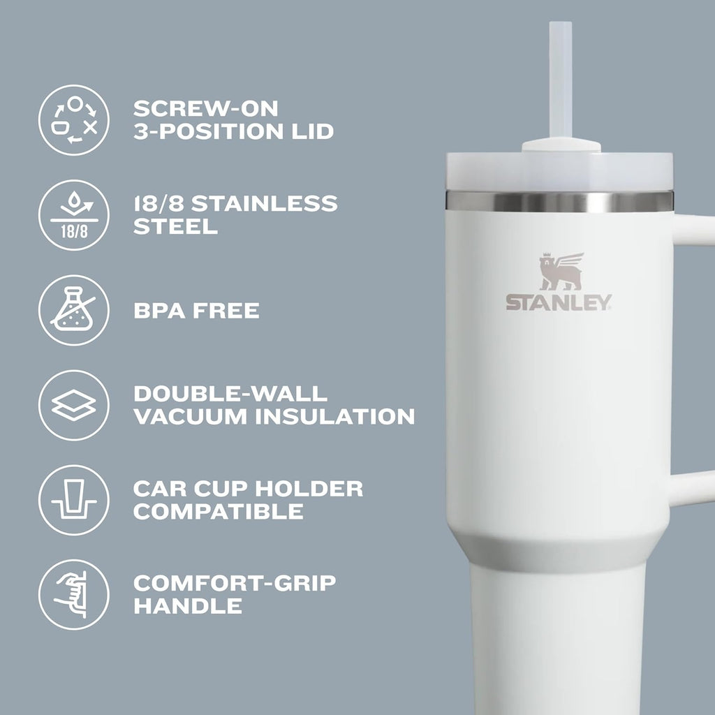 Stanley Quencher H2.0 30oz Tumbler | Insulated Travel Cup with Handle & Straw